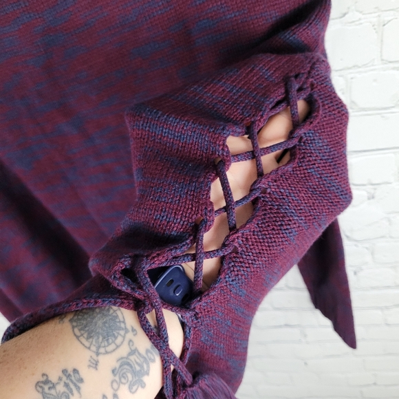 CLOUD CHASER | side laceup long sleeve knit sweater - Picture 4 of 8